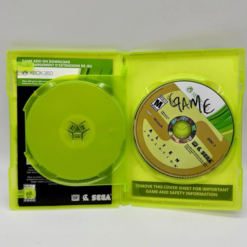 Alien: Isolation (Microsoft Xbox 360, 2014) Both‎ Disc's No Manual Tested